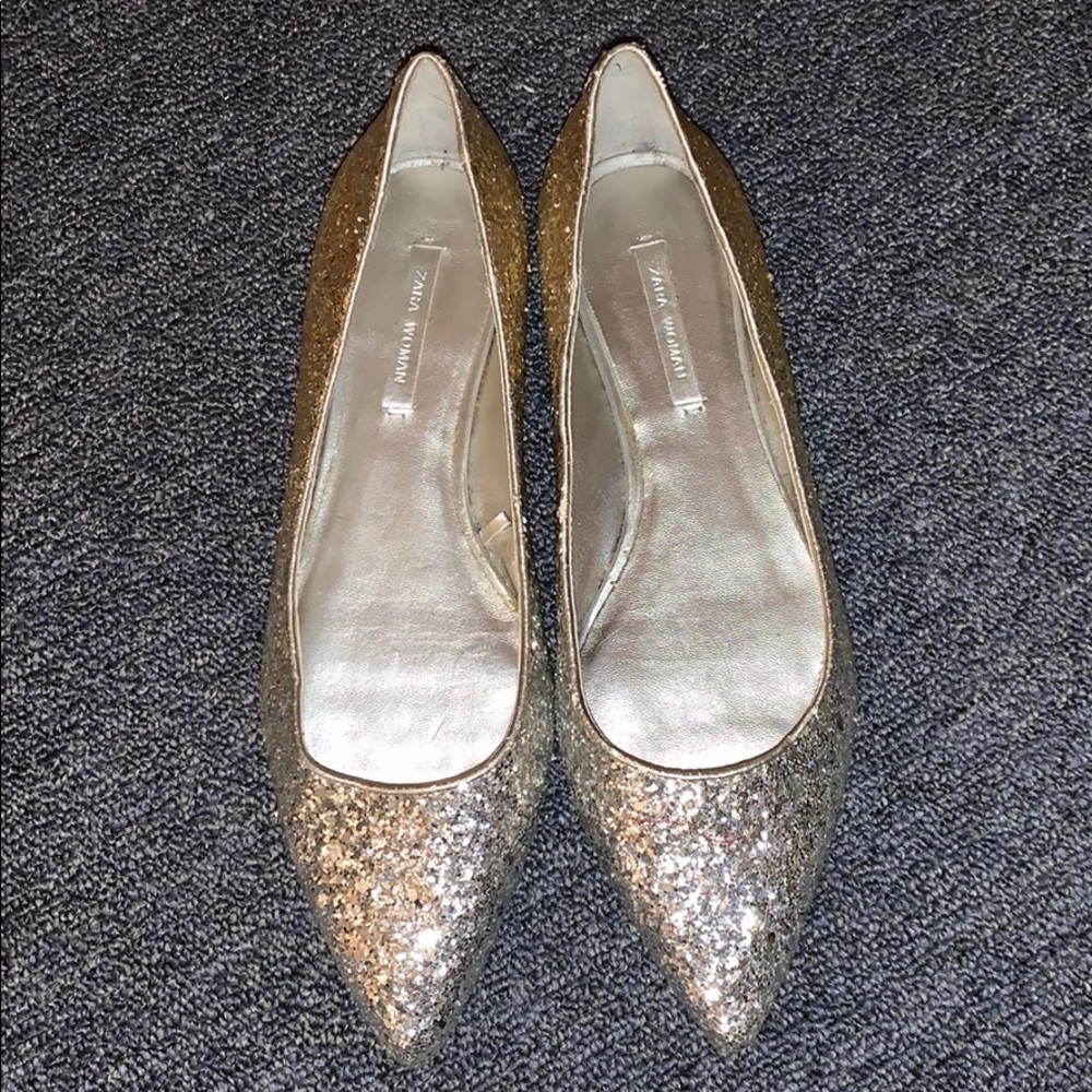 Zara glitter flats
